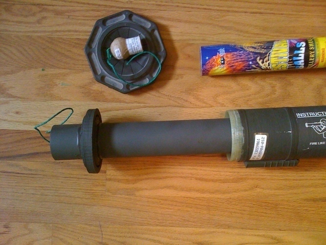 AT4 Bazooka Conversion (Firework Artillery Shell) 3D Print 96996