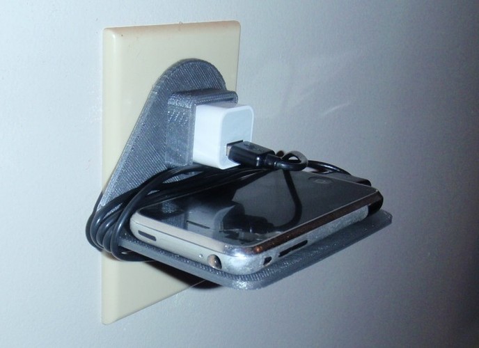 WALL OUTLET CELLPHONE HOLDER (IPHONE & IPOD) 3D Print 97019