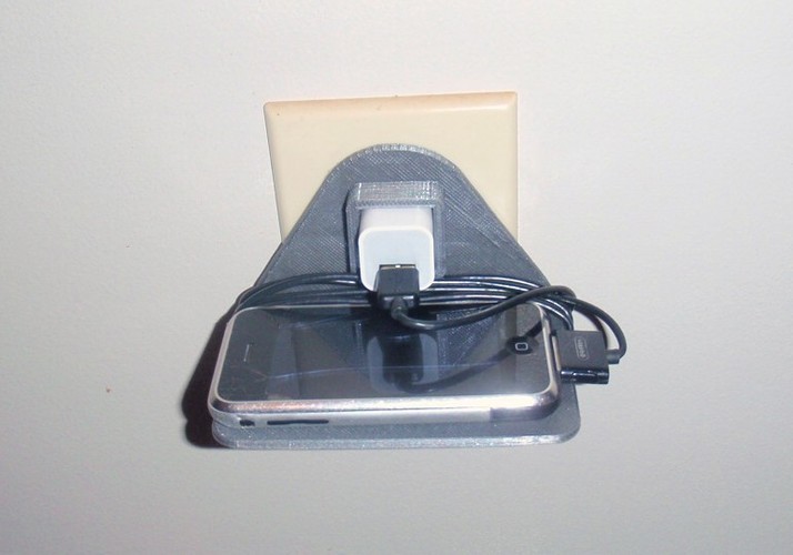 WALL OUTLET CELLPHONE HOLDER (IPHONE & IPOD) 3D Print 97021