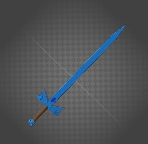 3d model of minecraft sword diamond