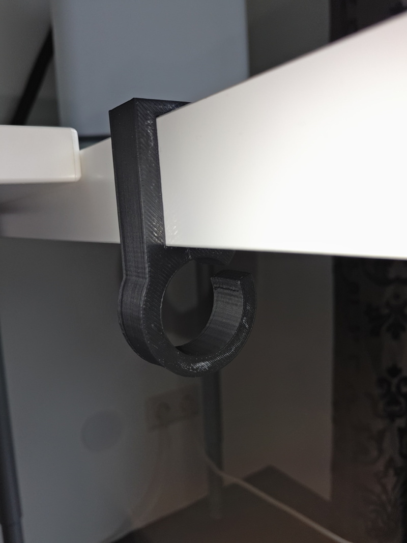 Cable holder for Ikea LINNMON desk
