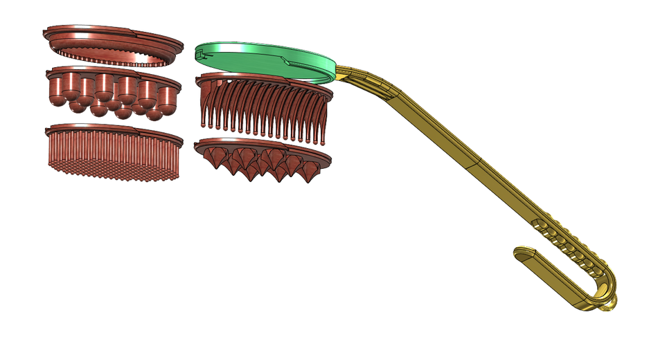 ( AIO ) BODY CARE LONG HANDLE BRUSH/COMB ETC..... SETS 3D Print 97292