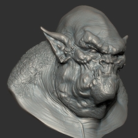 Small Orc bust 3D Printing 97407