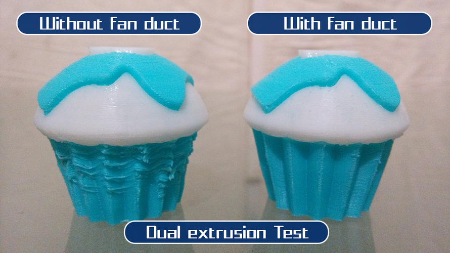 FlashForge Creator Pro 2016 - Dual extrusion fan duct 3D Print 97722