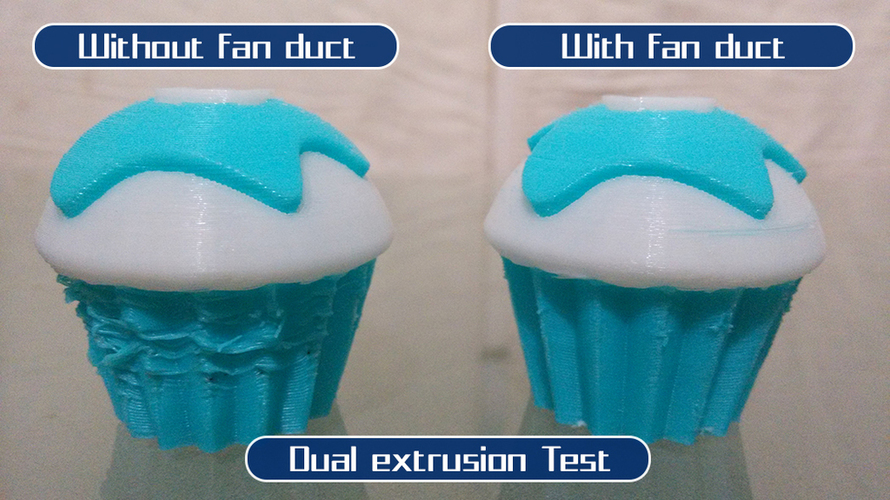FlashForge Creator Pro 2016 - Dual extrusion fan duct 3D Print 97723