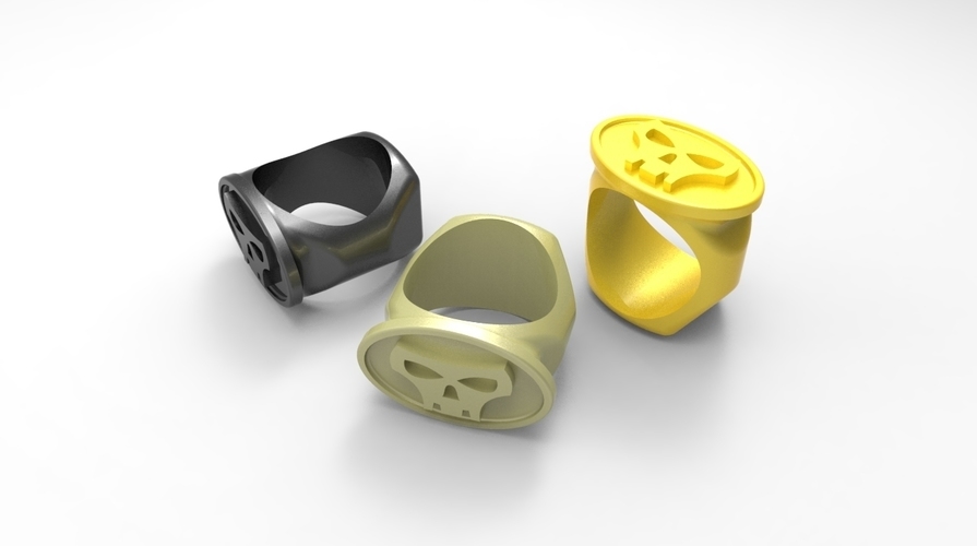 3D SKULL RING 3D Print 97794