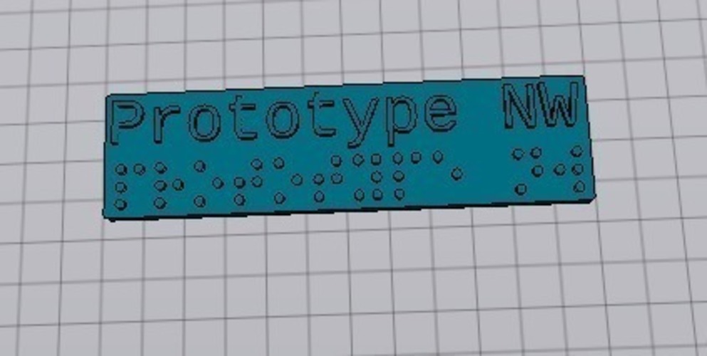 Prototype NW Braille Label 3D Print 97808