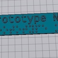 Small Prototype NW Braille Label 3D Printing 97808