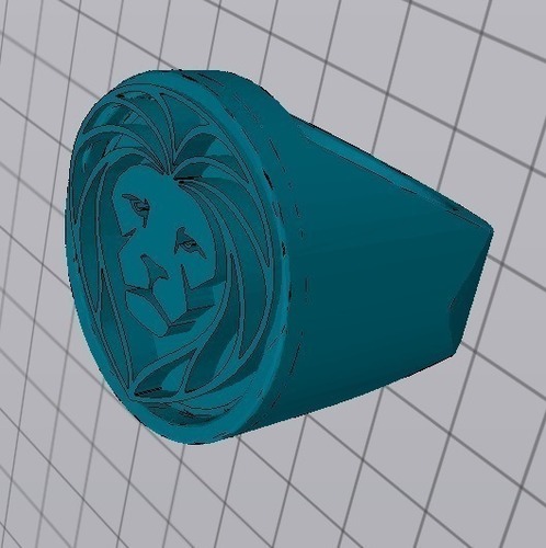 Royal Ring - Lion Head 3D Print 97815