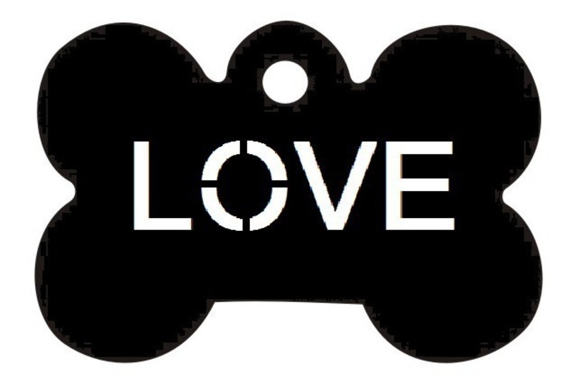 LOVE - collar tag or charm for dog, cat, keychain