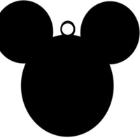 Small Mouse ears keychain 3D Printing 97869