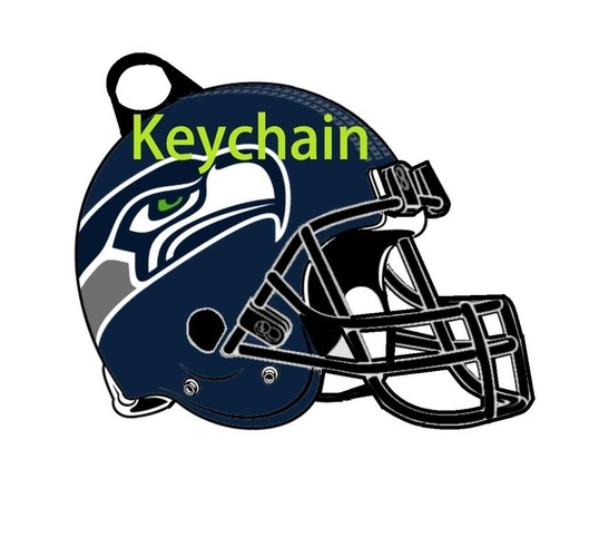 Seattle Seahawks Helmet Keychain 3D Print 97874