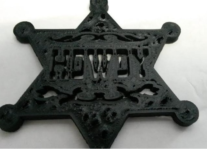 Toy Sheriff Badge - Howdy!  3D Print 97887