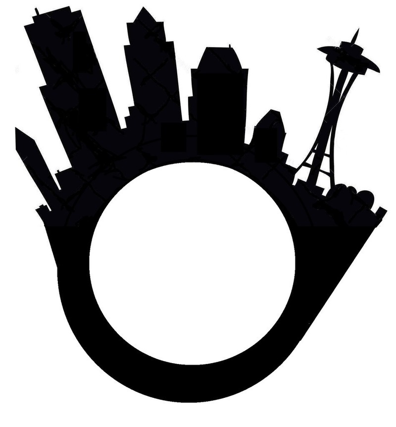 Seattle City Skyline Ring with Space Needle