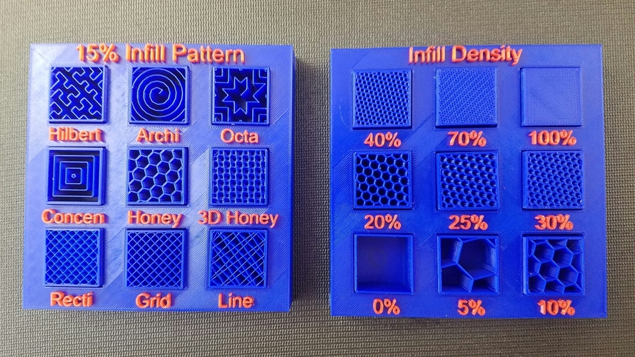 Display Tray for Infill Pattern and Infill Density 3D Print 98142