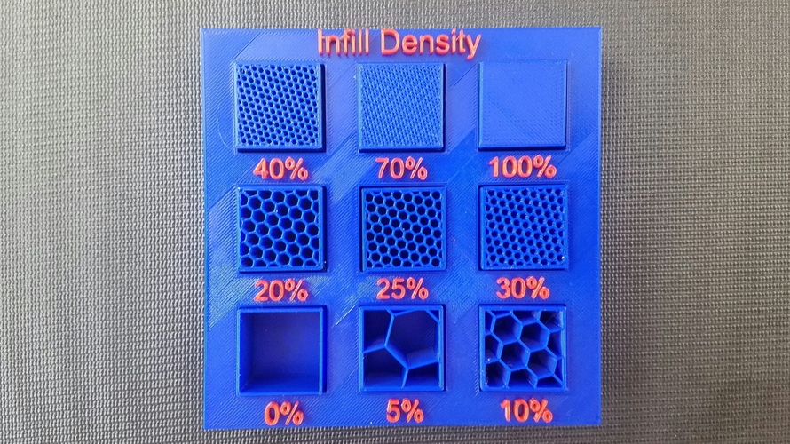 Display Tray for Infill Pattern and Infill Density 3D Print 98144