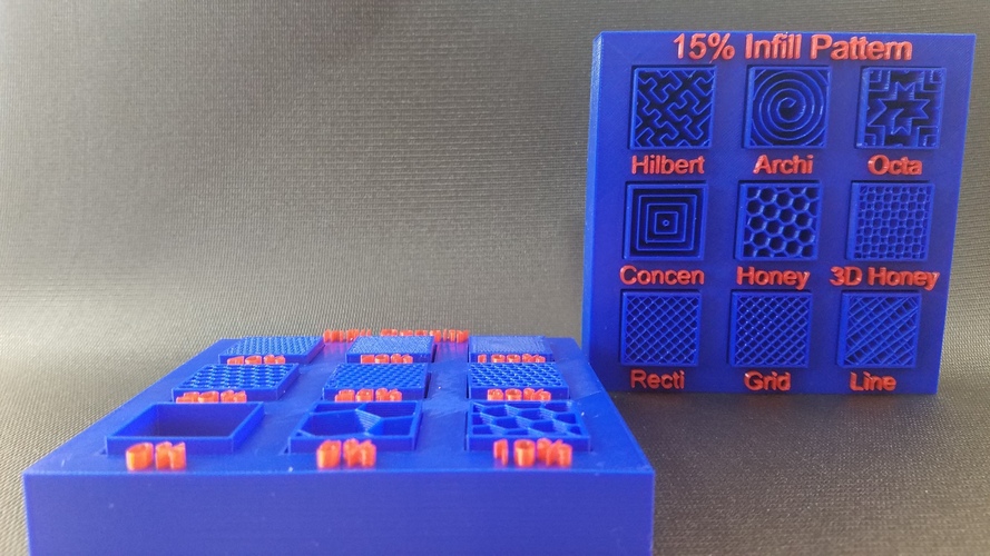 Display Tray for Infill Pattern and Infill Density 3D Print 98149