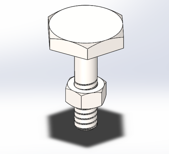 Cıvata - Somun Bağlantısı (Bolt and Nut Design) 3D Print 98286