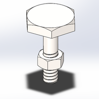 Small Cıvata - Somun Bağlantısı (Bolt and Nut Design) 3D Printing 98286
