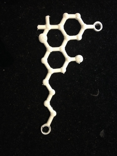 THC molecule for necklace 3D Print 98318