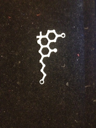 THC molecule for necklace 3D Print 98319