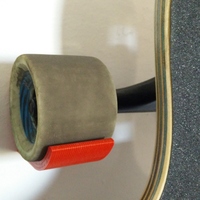 Small Longboard Wall Hanger - 70mm wheel diameter 3D Printing 98472