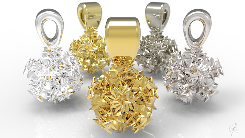 Stacking Stars Christmas Necklace Pendant   