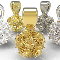 Stacking Stars Christmas Necklace Pendant    - Thumbnail 2