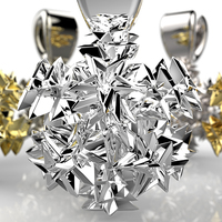 Stacking Stars Christmas Necklace Pendant    - Thumbnail 3