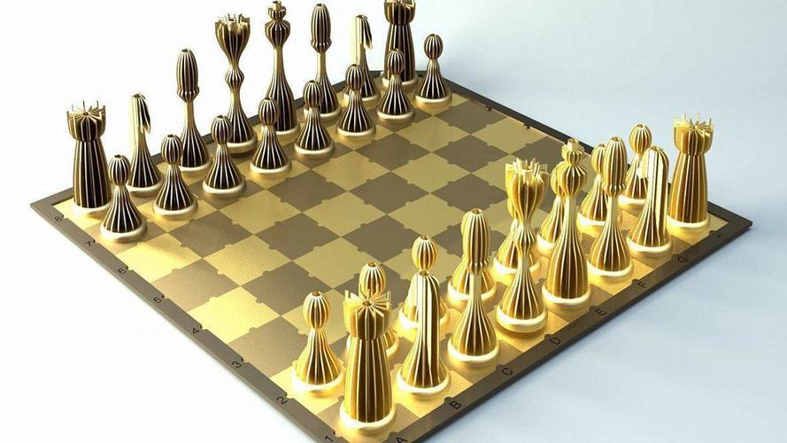 Striped Chess with board all printable
