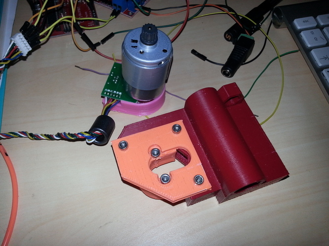 Change your stepper by a servo DC motor on Prusa i3 x-axis 3D Print 98987