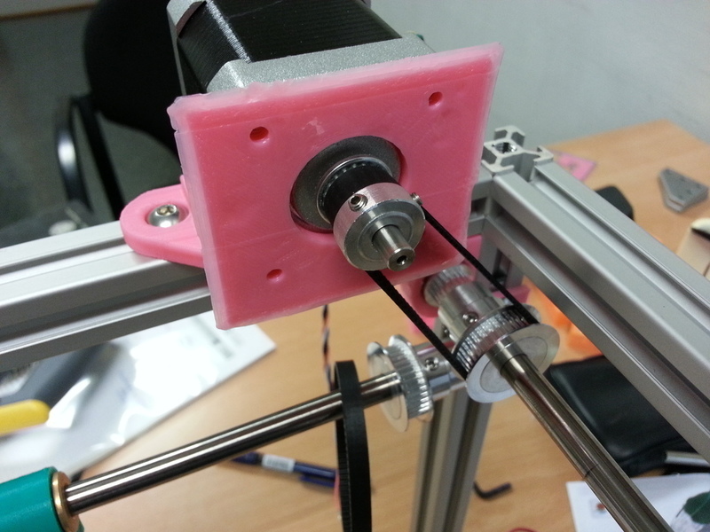Stepper motor support for 20x20 extrusion