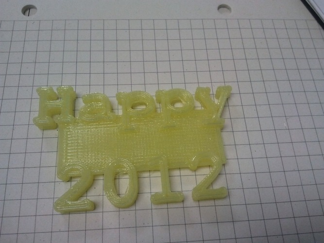 Happy 2012 3D Print 99121