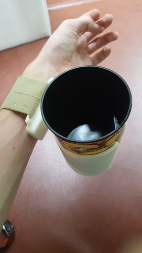 Articulated Wrist Mounted Cup Holder 3D Print 99421