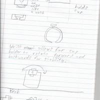 Articulated Wrist Mounted Cup Holder - Thumbnail 12