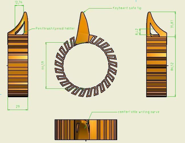 Flexible Typing and Writing Aid 3D Print 99533