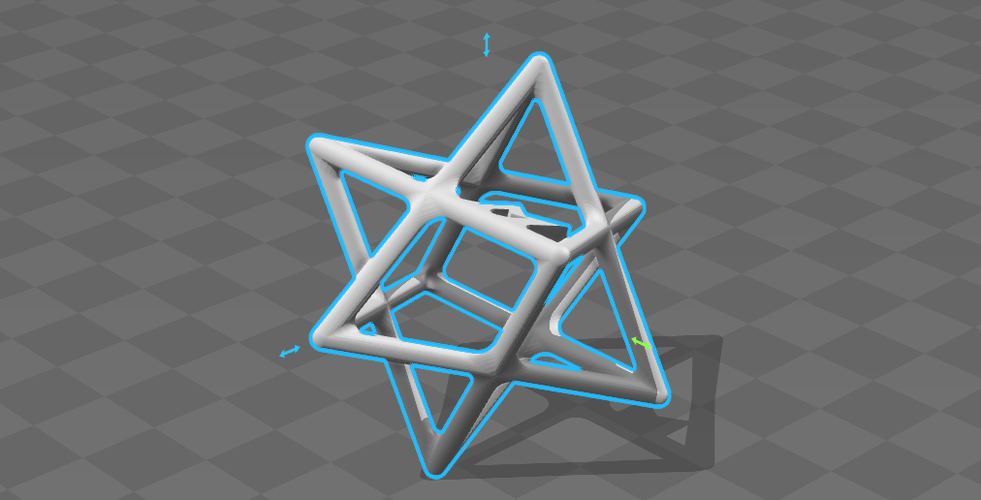 MILOSAURUS Tetrahedral 3D Star of David Pendant 3D Print 99694