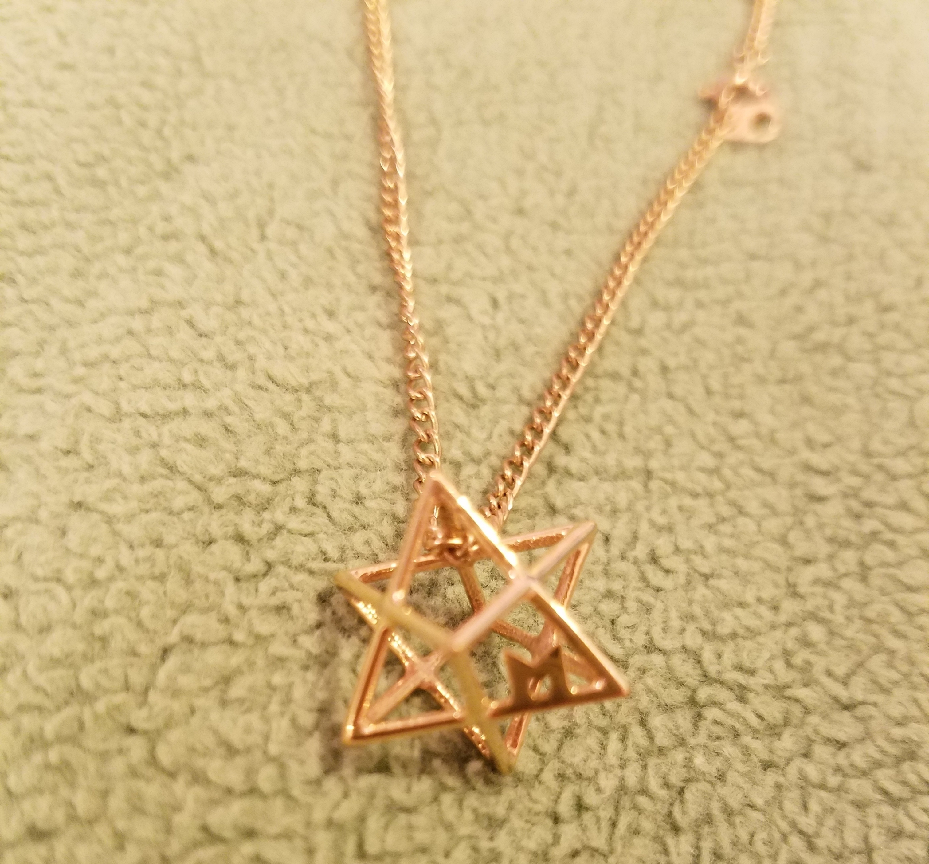 3d star of david necklace