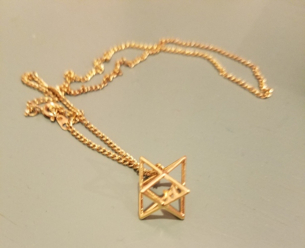 MILOSAURUS Tetrahedral 3D Star of David Pendant 3D Print 99699
