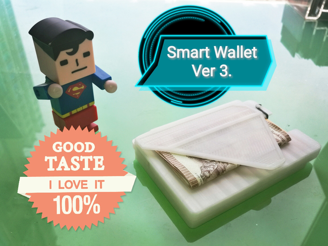 Smart Wallet Version 3  with Slide Box 3D Print 99732