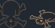 sensor elefante Por encima de la cabeza y el hombro 3D Printed Skull and Cross Bones based on Nike Hypervenom logo by  trygve_koren | Pinshape