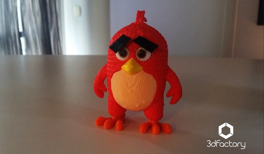 Angry Bird Red - 3dFactory - 3dPrintable 3D Print 11089