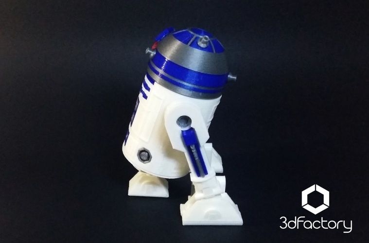 R2D2 3d Printed - Star Wars - 3dFactory Brasil 3D Print 11186