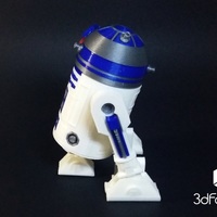 Small R2D2 3d Printed - Star Wars - 3dFactory Brasil 3D Printing 11186
