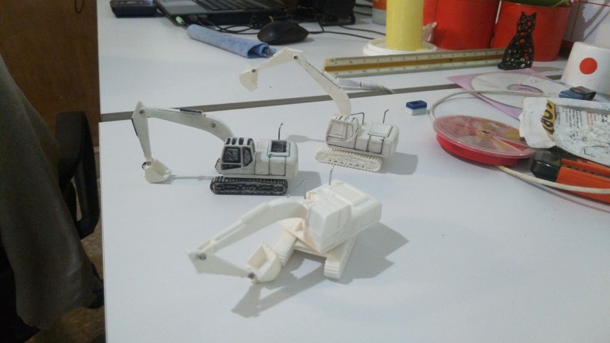 Easy to print Excavator Model Kit 3D Print 11595