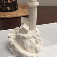 Small Lighthouse on a rock. 3D Printing 11598