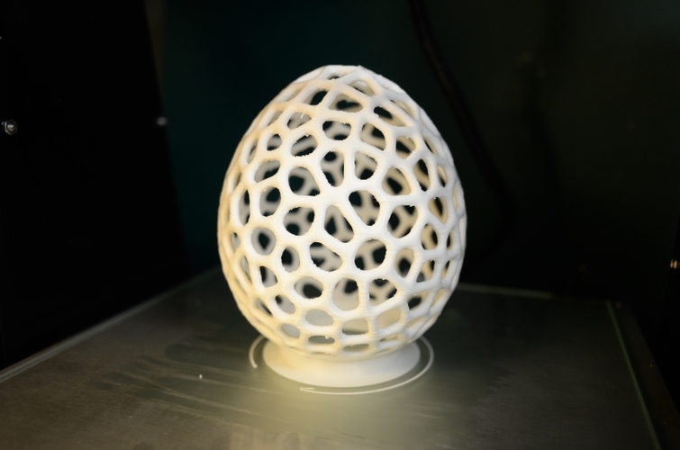 Voronoi LED Egg tealight shade 3D Print 11640
