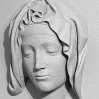 Small Michelangelo's Pietà, detail of Mary 3D Printing 12536
