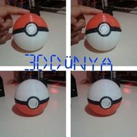 Small Pokeball (opens and closes) 3D Printing 12542