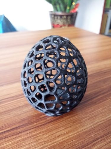Voronoi LED Egg tealight shade 3D Print 12930